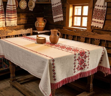 Українська вишита скатертина Берегиня. Ручна робота