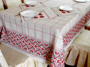 Украинская вышитая скатерть Праздничная + салфетки  Украинская вышитая скатерть Праздничная + салфетки